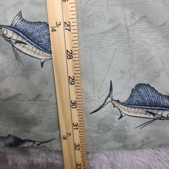 Ocean And Coast Mens Size XL Swordfish Button Up Shirt Fishing Soft Rayon Pocket - Picture 6 of 7
